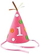 Creative Converting Felt 1st Birthday Pink Cone Hat