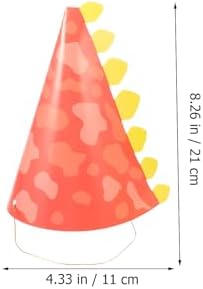 LOGOFUN 10pcs Dinosaur Birthday Party Hats for Kids