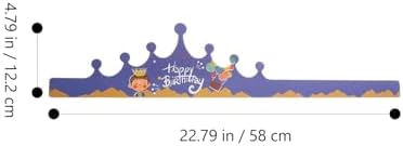LOGOFUN 100pcs Paper Crown Hats for Kids Birthday Parties