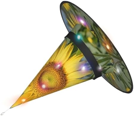 Golden Yellow Sunflower Witch Halloween Hat with LED Light