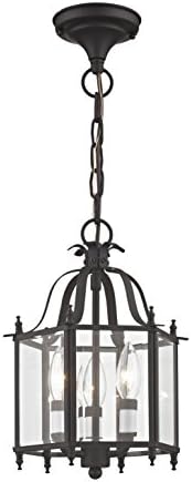 Livex Lighting 4403-07 3 Light Bronze Hanging Lantern Chandelier