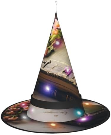 Witch Hats with LED Light Halloween Cone Costume Hat