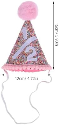 LUOZZY Glitter Birthday Crown for Girls Baby Shower Party Hats
