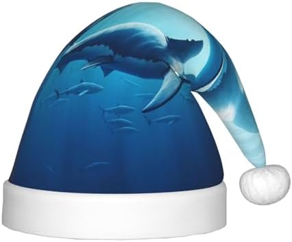 Augenstern Christmas Hat Sharks-Swim-In-Ocean Xmas Hat Unisex Santa Hat 1