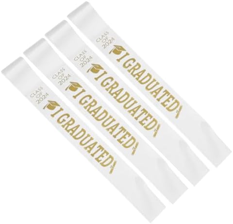 Amosfun Class of 2024 Graduation Sash 4pcs