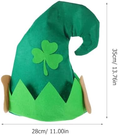 LOGOFUN Plush St Patricks Day Elf Hat Party Accessory