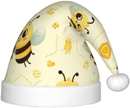 Augenstern Christmas Hat Cute Cartoon Bee Xmas Hat Unisex Santa Hat