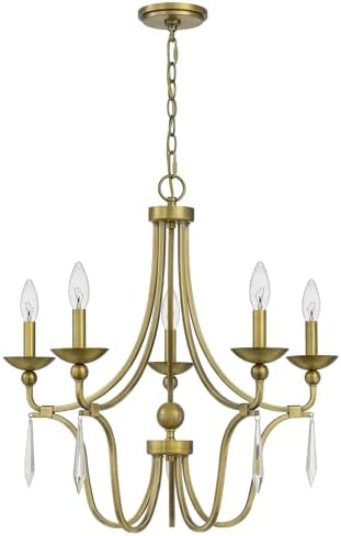Quoizel Joules 5-Light Aged Brass Chandelier 1