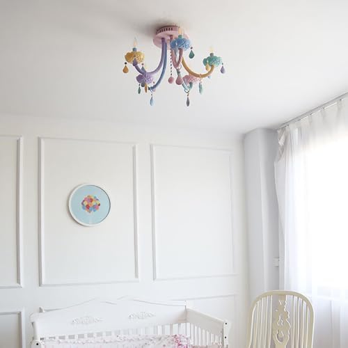 Skyblaze Crystal Ceiling Light Fixtures for Kids Room