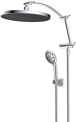 Hibbent Self Cleaning Shower Head with Handheld and Rainfall