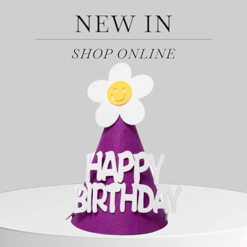 Yinah Cute Flower Felt Birthday Hat for Kids