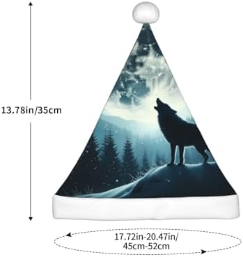 Augenstern Christmas Hat Wolf-Howl-Moon Unisex Santa Hat
