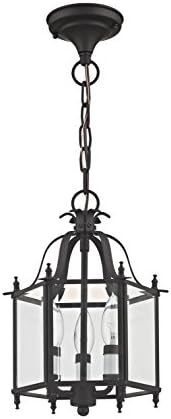 Livex Lighting 4403-07 3 Light Bronze Hanging Lantern Chandelier