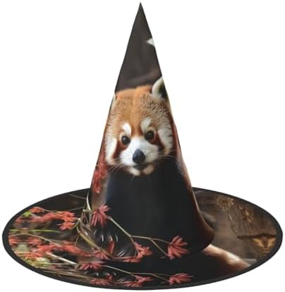 Red Pandas Witch Halloween Cone Hat Costume