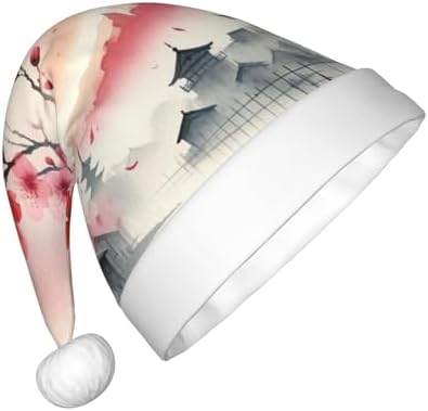 Augenstern Christmas Hat with Sakura Blossoms and Pagodas Design