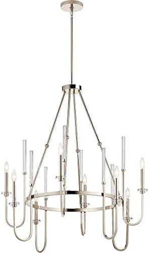 Kichler Kadas 4075 Inch 8 Light Chandelier Polished Nickel