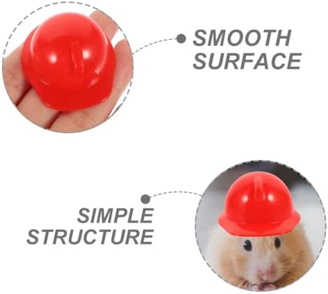 LUOZZY 40Pcs Mini Construction Hats Red