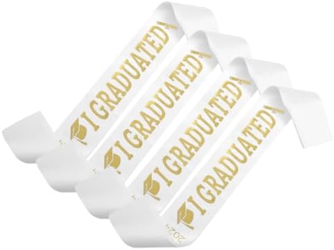 Amosfun Class of 2024 Graduation Sash 4pcs