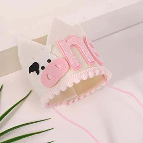 Cowgirl 1st Birthday Crown for Girls - Pink