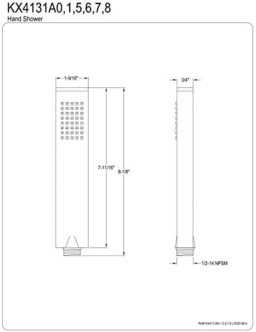 Kingston Brass Metropolitan Hand Shower Head with Polished Chrome
