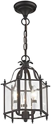 Livex Lighting 4403-07 3 Light Bronze Hanging Lantern Chandelier