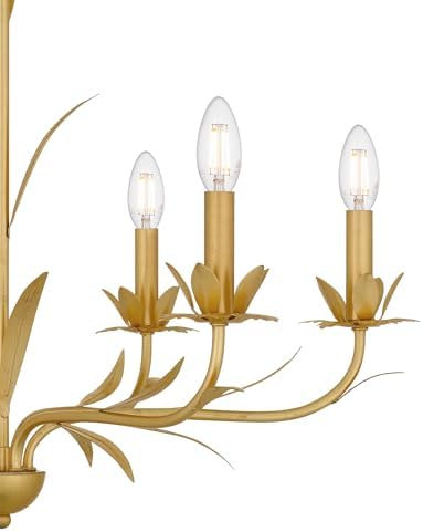 Quoizel Maria 6 Light Gold Leaf Chandelier