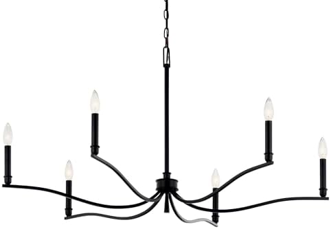 Kichler Malene 6 Light Chandelier Black