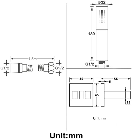 Chrome Handheld Shower Head with 2 Settings and High Pressure
