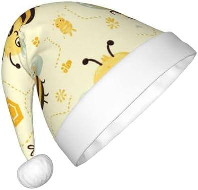 Augenstern Christmas Hat Cute Cartoon Bee Xmas Hat Unisex Santa Hat