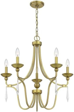 Quoizel Joules 5-Light Aged Brass Chandelier 1
