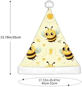 Augenstern Christmas Hat Cute Cartoon Bee Xmas Hat Unisex Santa Hat
