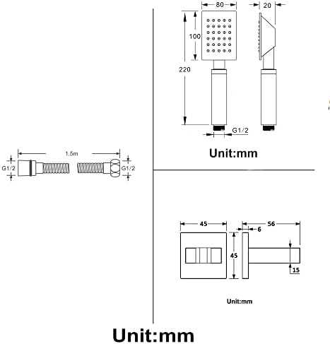 UWEREBFM X Handheld Shower Head Set 1