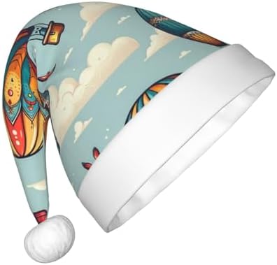 Augenstern Christmas Hat Hot Air Balloon Bird Unisex Santa Hat