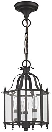 Livex Lighting 4403-07 3 Light Bronze Hanging Lantern Chandelier