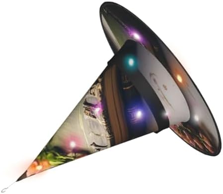 Witch Hats with LED Light Halloween Cone Costume Hat