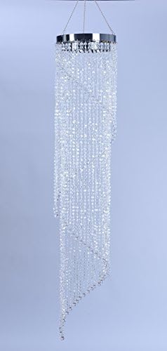 FlavorThings Iridescent Spiral Beaded Chandelier 85 W 48 H