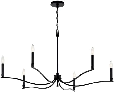 Kichler Malene 6 Light Chandelier Black