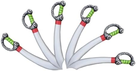 Gogogmee Inflatable Pirate Party Favors 6 Pack 70cm PVC Material