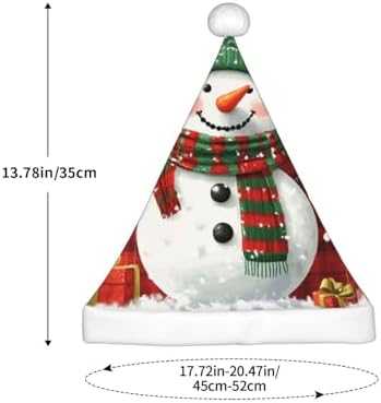 Augenstern Christmas Snowman Plaid Santa Hat For Kids