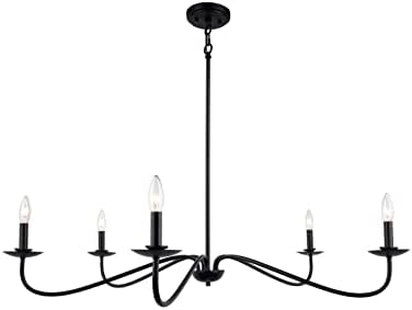 Ellie 5 Light Black Farmhouse Chandelier
