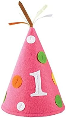 Creative Converting Felt 1st Birthday Pink Cone Hat