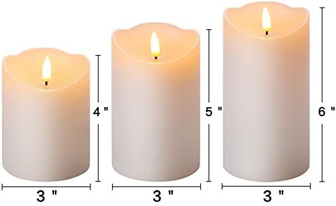 Eywamage Flameless Candles with Remote Control 3 4 5 6