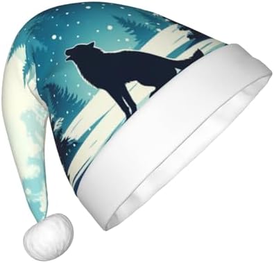 Augenstern Christmas Hat Wolf-Howling-Forest Santa Hat For Kids