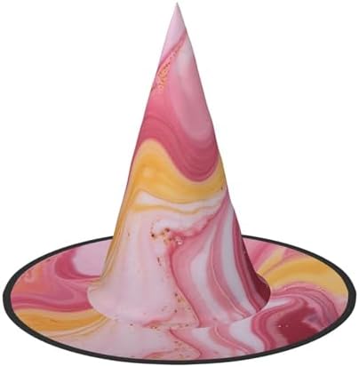 Witch Hats Halloween Cone Wizard Hat Yellow Marble Costume