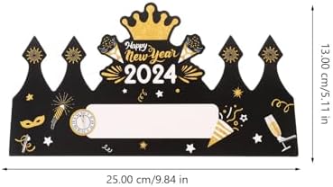 LUOZZY 4pcs 2024 New Year Party Hats Crown Headwear