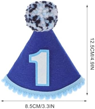 LUOZZY First Birthday Hat for Kids Blue