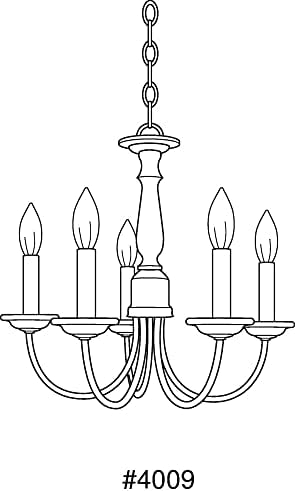 Progress Lighting Five-Light Brushed Nickel White Candles Chandelier Light