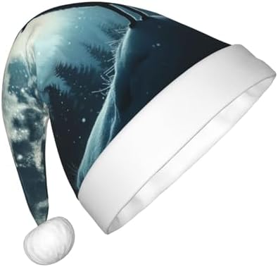 Augenstern Christmas Hat Wolf-Howl-Moon Unisex Santa Hat