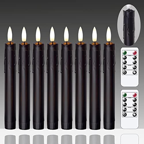 Mavandes Flameless Taper Candles Set of 8 Remote Controlled LED Candles