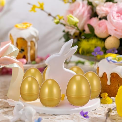 VICASKY Golden Easter Eggs 24pcs Fillable Party Favors